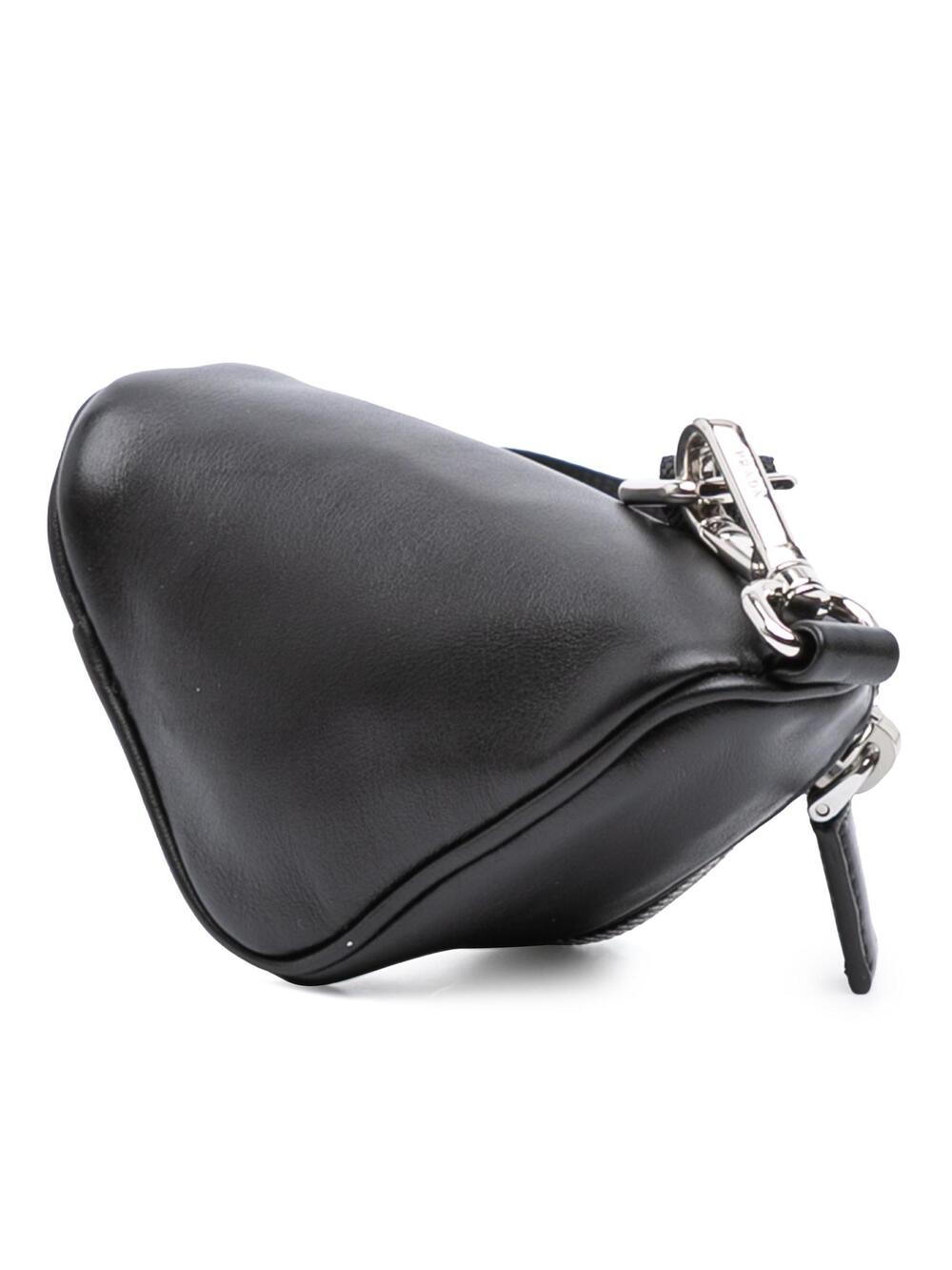 Prada Mini Soft Nappa Triangle Pouch #276725P55B - Picture 2 of 10